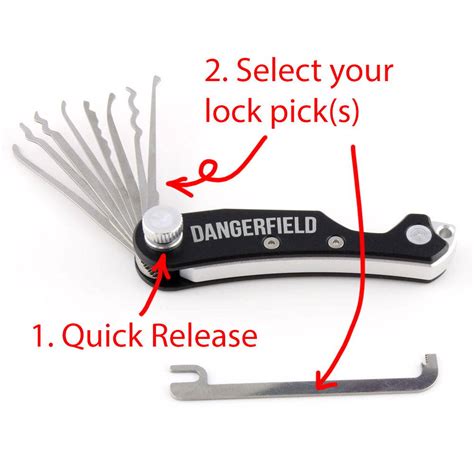 Dangerfield Skeleton Lock Pick Edc Covert Entry Multi Tool