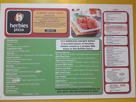 Menu at Herbies Pizza fast food, Bagshot