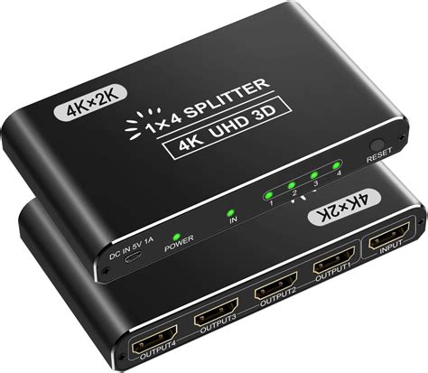 Closs Hdmi Splitter 1 In 4 Out 4k Hdmi Splitters For Dual