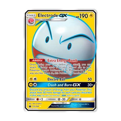 Pokémon TCG Electrode GX 155 168 SM7 Tempestade Celestial