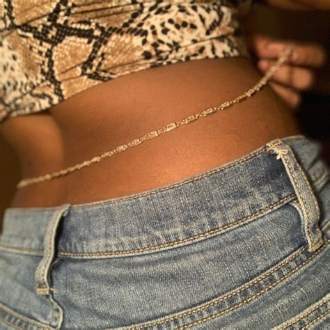 Belly Chain Gold Waist Chain Body Jewelry Waterproof 14k Etsy