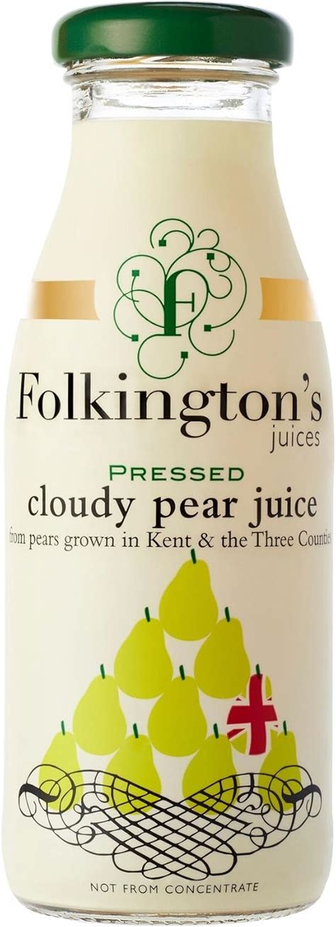 Folkingtons Cloudy Pear Juice 250 Ml Pack Of 12 Uk Grocery