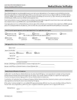 Fillable Online Health Ny Doh Medical Director Affirmation Form