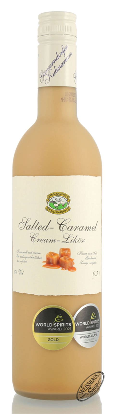 Auersthaler Salted Caramel Cream Likör 15 vol 0 70l Weisshaus Shop