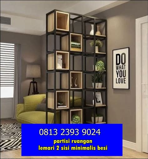 Partisi Ruangan Lemari Sisi Minimalis Besi R Perabotan Rumah