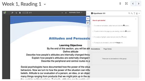 Creating Hypothesis Enabled Readings In D2L Hypothesis