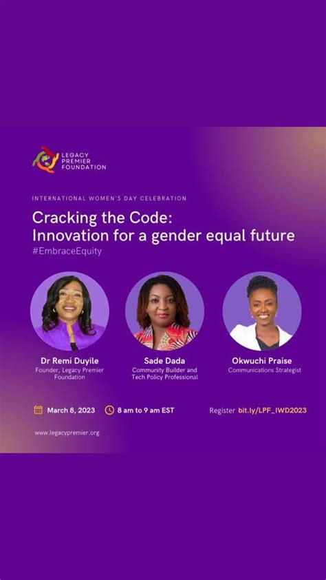 Crack The Code Innovation For A Gender Equal Future Ncbw Prince