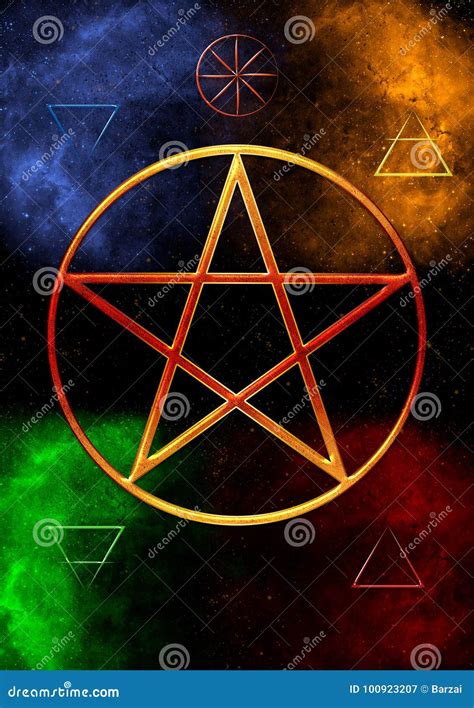 Wicca Elements Stock Illustration Illustration Of Fire