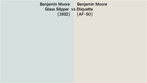 Benjamin Moore Glass Slipper Vs Etiquette Side By Side Comparison