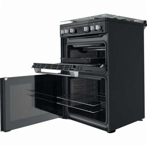 Hotpoint Hdm67g0c2cbuk Gas Freestanding Double Cooker 60cm Black