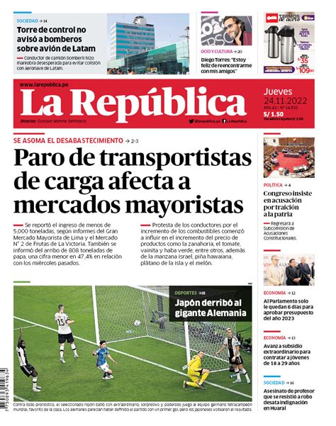 La República On Twitter 🗞 ¡buenos Días 👋 Esta Es Nuestra Portada De