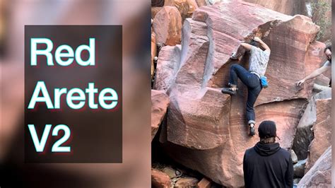 Red Arete V First Creek Canyon Red Rock Bouldering Nv Youtube