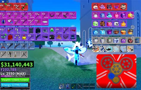 Blox Fruits Level 2550 Shark V4 Full Gear Kitsune GOD CDK HS SG