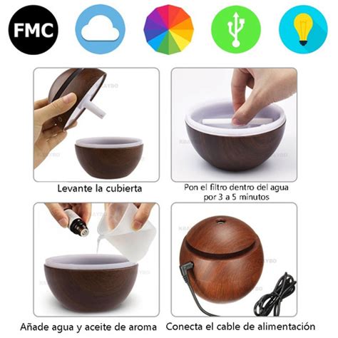 Ripley HUMIDIFICADOR DIFUSOR DE AROMA CON LUZ ESFÉRICO ULTRASÓNICO