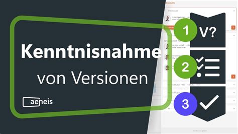 Kenntnisnahme Von Versionen In Der BPM Software Aeneis YouTube