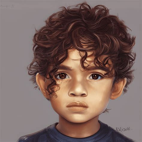 Beautiful Little Boy Baby Boy In The Style Of Charlie Bowater Brown Boy