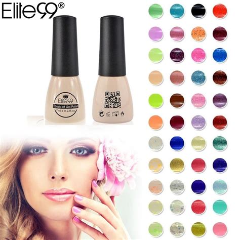 Elite Ml Soak Off Gel Polish Top And Base Coat Needed Led Or Uv Lamp