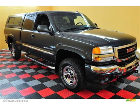 2003 Carbon Metallic Gmc Sierra 2500hd Slt Extended Cab 4x4 16110132 Car Color