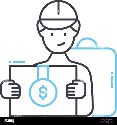 Cash On Delivery Line Icon Outline Symbol Vector Illustration