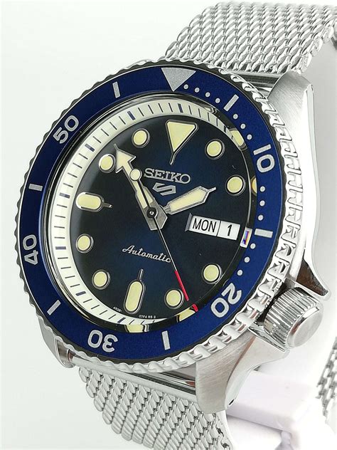 Seiko 5 Sports Blue Dial Automatic Mens Watch Srpd71k1