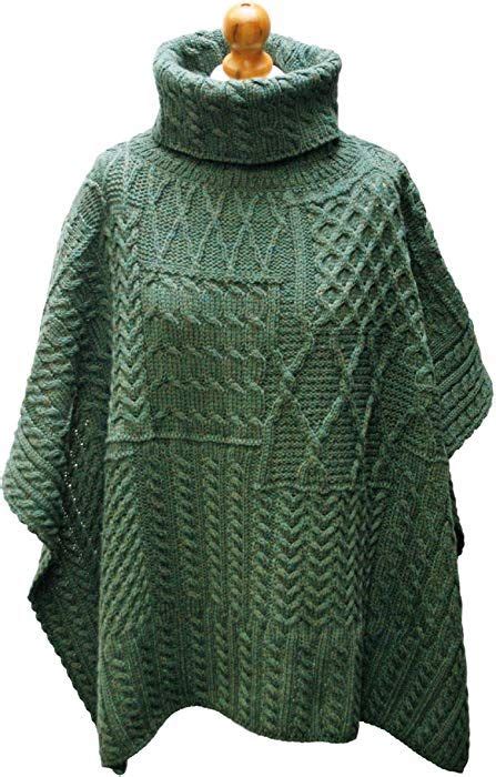 Carraig Donn Irish Merino Wool Patchwork Aran Cowl Cape Connemara