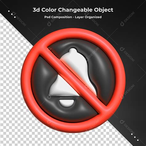 Sino De Notifica O Vermelho Proibido Elemento D Para Composi O Psd