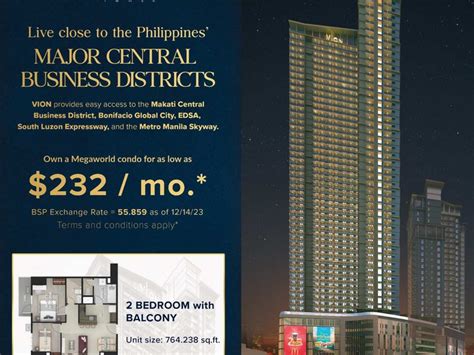 Vion Tower Makati Pre Selling Condo Studio By Megaworld Condo