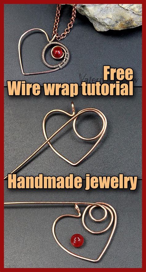 Wire Wrapped Heart Pendant Tutorial For Beginners How To Wire Wrap