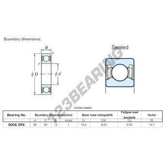 Deep Groove Ball Bearing Rs Jtekt X X Mm Bearing