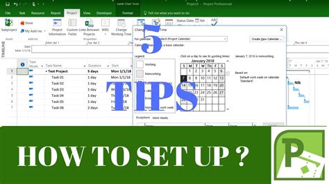 Microsoft Project Training How To Set Up Ms Project And