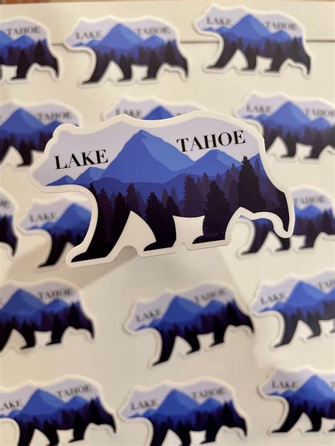 Lake Tahoe Bear Sticker Lake Tahoe Sticker Keep Tahoe Blue Etsy Uk