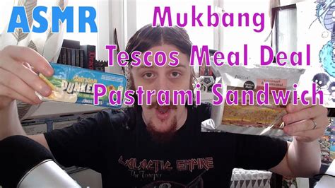 ASMR Mukbang Tescos Meal Deal Pastrami Sandwich Eating Sounds