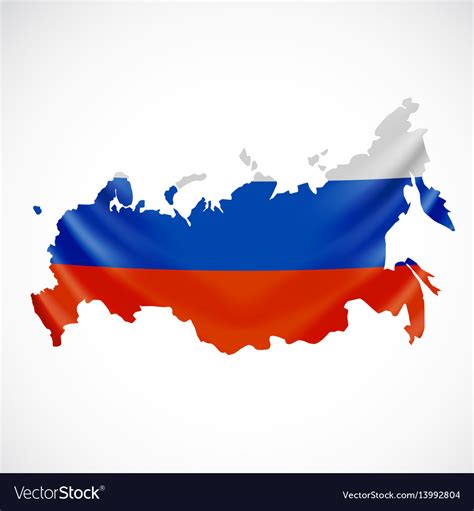 Hanging Russia Flag In Form Of Map Russian Vector Image