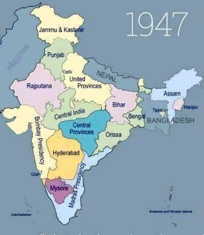 India Map 1947 Gk Notes Teachmint