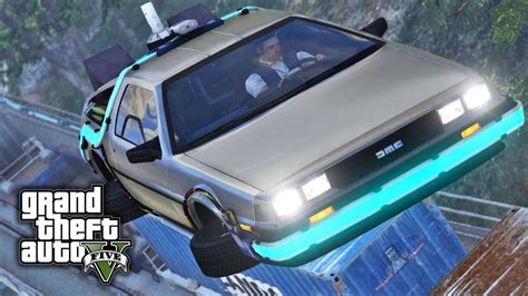 GTA V E28 - Flying Delorean from Back to the Future | Delorean, Back to ...