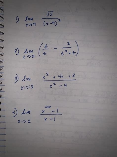 Solved Find The Following Limits Algebraically Analytically Chegg