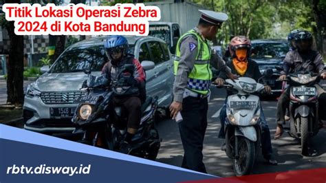 Titik Lokasi Operasi Zebra Lodaya Di Kota Bandung Dan Denda