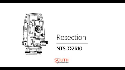 How To Do A Resection With The South Nts R Total Station Youtube