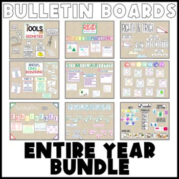 Geometry Bulletin Boards Bundle by Kacie Travis | TpT