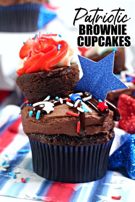 Patriotic Brownie Cupcakes