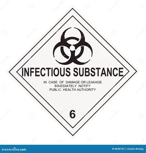 Infectious Substance Warning Label Royalty Free Stock Photo Image