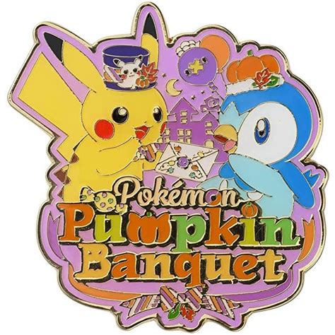 ポケモンセンターオリジナル ロゴ ピンズ Pokemon Pumpkin Banquet ピカチュウ ポッチャマ ハロウィン 代引不可商品