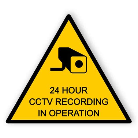 CCTV Sign 24 Hours Recording Triangle Edit And Order Online