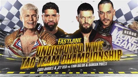 Finn Balor Damian Priest Vs Cody Rhodes Jey Uso Fastlane Full