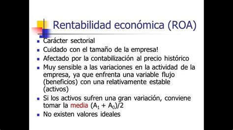 Rentabilidad EconÓmica Economía De La Empresa Youtube