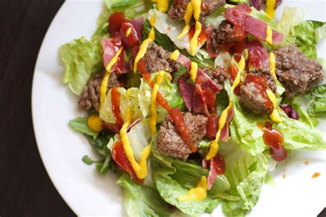 Dinner Fast Hamburger Salad Bariatric Food Coach