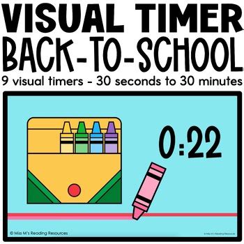 Classroom Management Visual Timers BACK-TO-SCHOOL by Miss M's Reading Resources