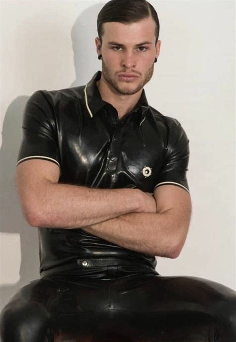 Beautiful Guy In Rubber Gear Tight Leather Pants Rubber Clothing