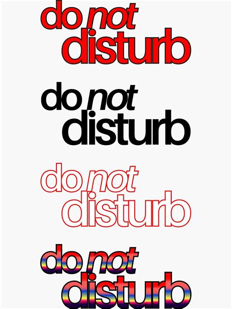 Do Not Disturb Sticker Pack Sticker For Sale By LEPOS Redbubble