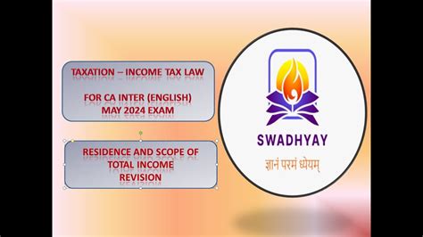 Ca Inter Income Tax Ch 2 Residence And Scope Of Total Income Revision